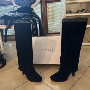 Nine West Thakoon black suede boots
